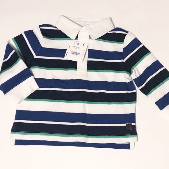 Janie & Jack Striped Polo Shirt - Picture 1 of 3